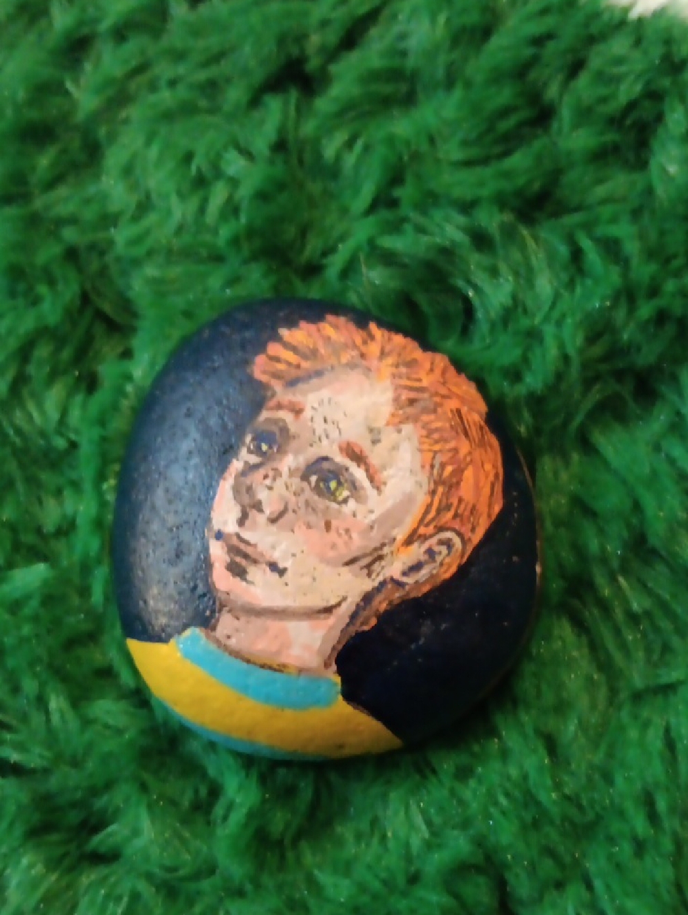 🚫Hand-Painted Portrait River Rocks-Colorful Face🚫Excluded From Sale - Picture 9 of 10